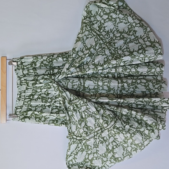 Maje Jitale‎ Floral Printed Ruffled Midi Skirt Size XL Cottagecore Travel Twee - Picture 11 of 16